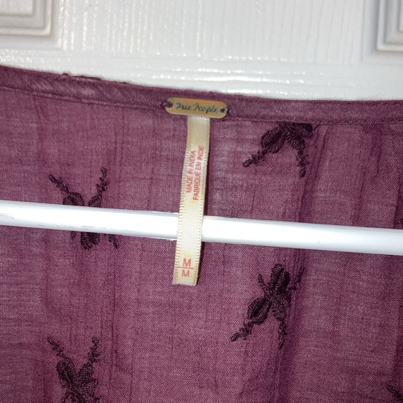 Free People sheer purple blouse - Picture 2 of 10
